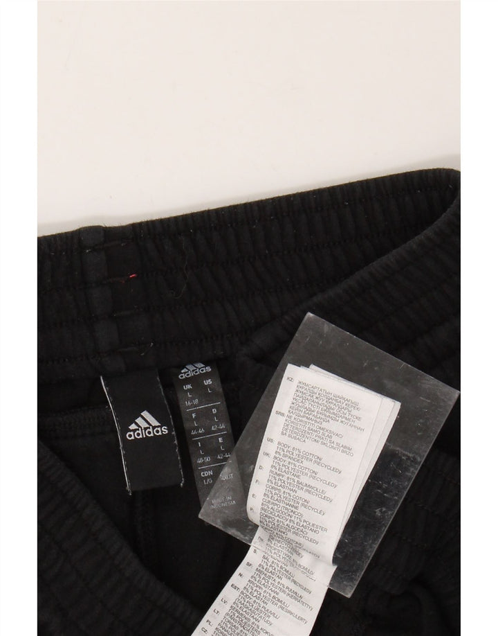 ADIDAS Womens Tracksuit Trousers UK 16/18 Large  Black Cotton