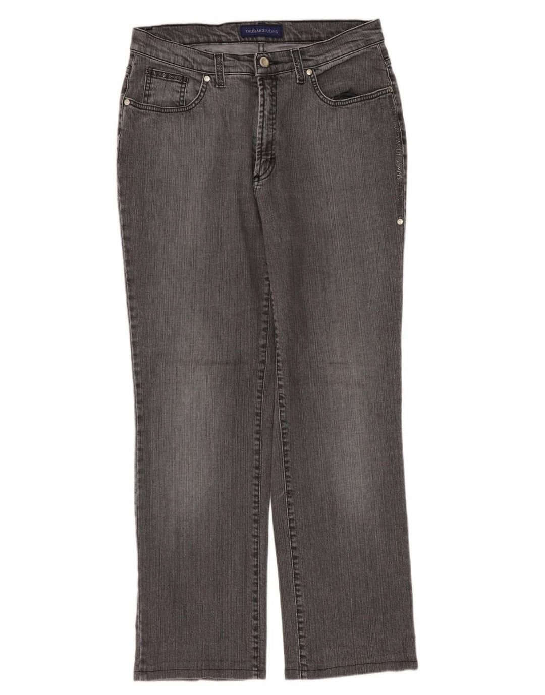 TRUSSARDI Womens Straight Jeans IT 50 Large W34 L29 Grey Cotton