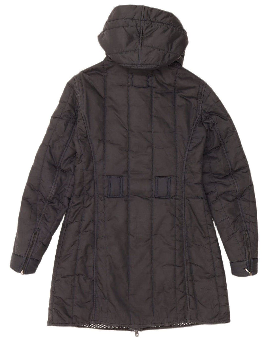 REFRIGIWEAR Womens Hooded Padded Coat UK 14 Medium Navy Blue Polyamide