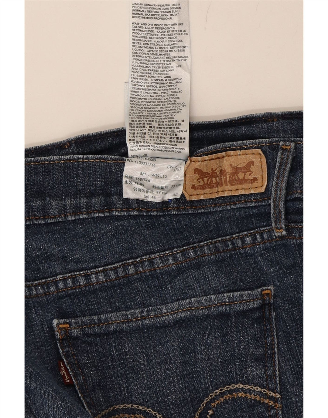 LEVI'S Womens 515 Bootcut Jeans W29 L27 Blue Cotton Vintage Levi's and Second-Hand Levi's from Messina Hembry 
