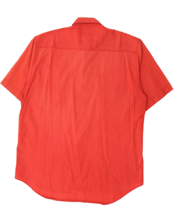 GIN TONIC Mens Short Sleeve Shirt Large Red Cotton Vintage Gin Tonic and Second-Hand Gin Tonic from Messina Hembry 