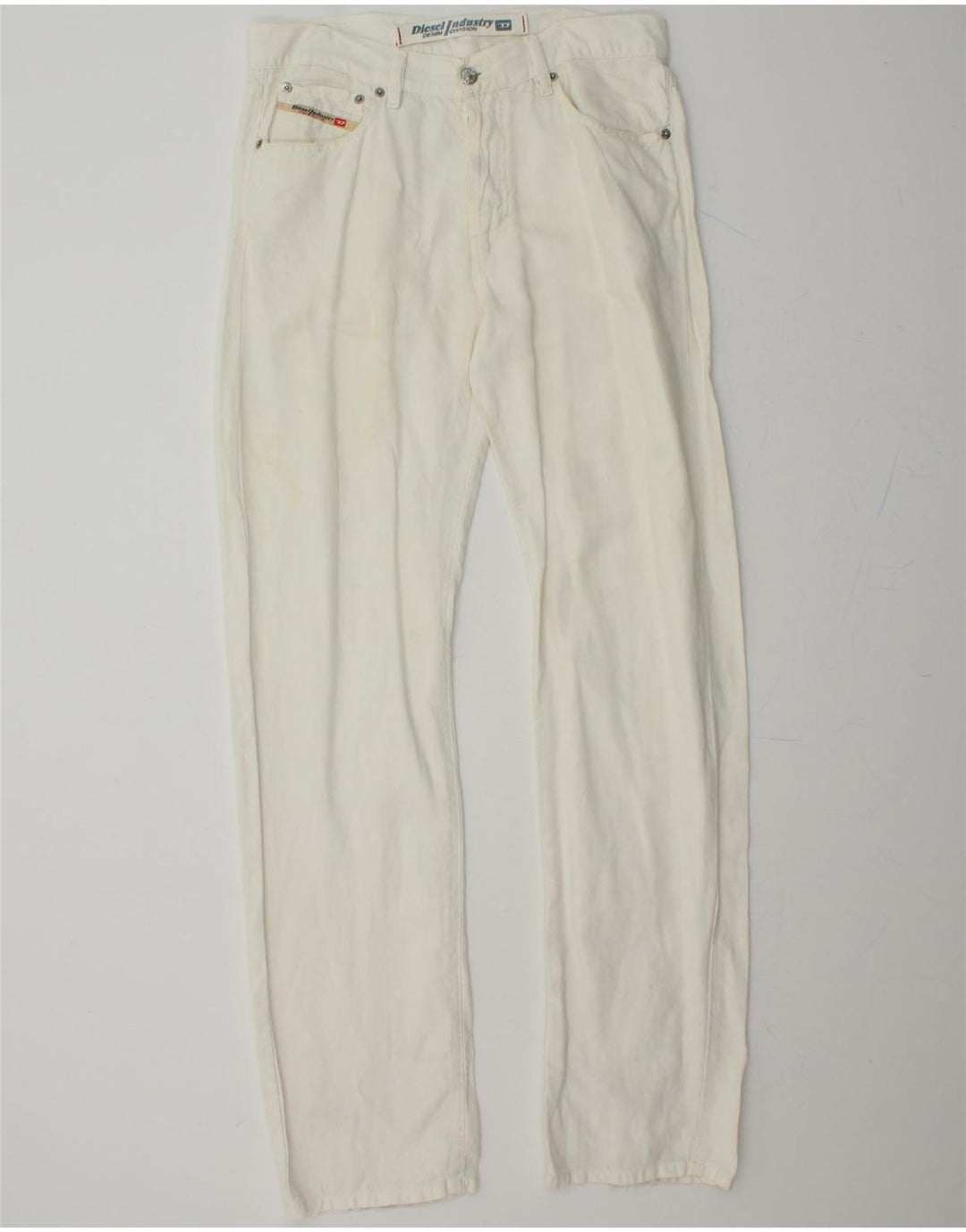 DIESEL Womens Straight Jeans W31 L33  White Cotton Vintage Diesel and Second-Hand Diesel from Messina Hembry 