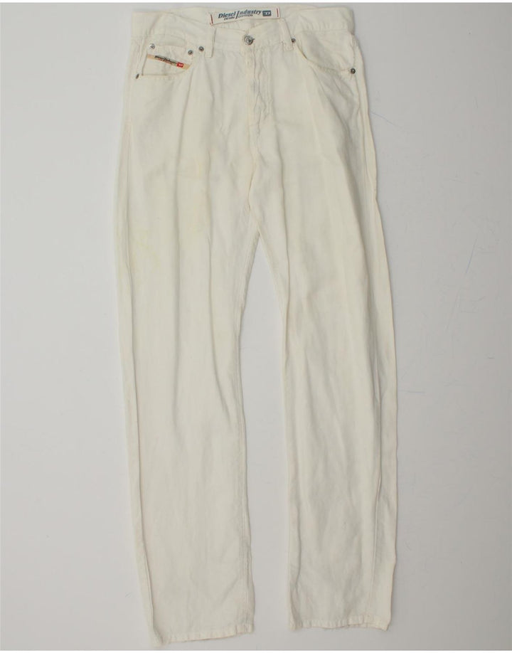 DIESEL Womens Straight Jeans W31 L33  White Cotton Vintage Diesel and Second-Hand Diesel from Messina Hembry 