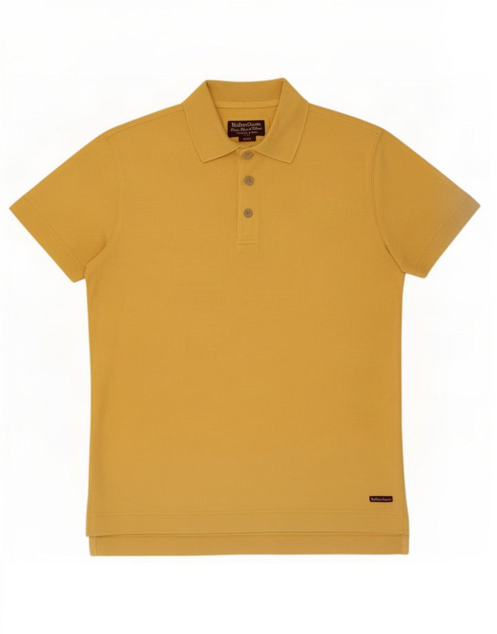 Marlboro Classics Mens Polo Shirt Large Yellow Cotton