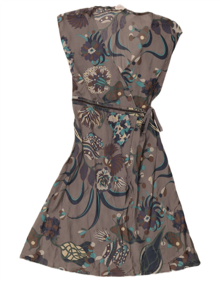 Max & Co. Womens Wrap Dress UK 8 Small Grey Floral