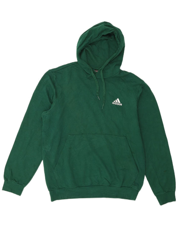 Adidas Mens Hoodie Jumper Large Green Cotton