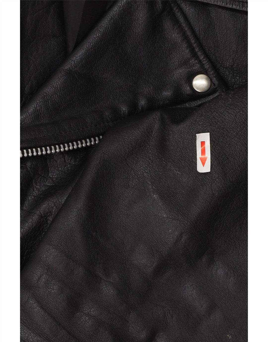 Vintage Womens Leather Biker Jacket UK 14 Medium Black Leather