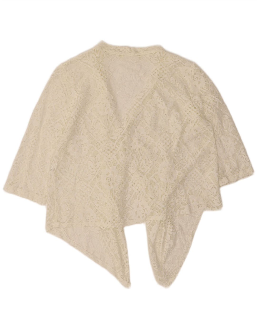 NEW COLLECTION Womens Asymmetric Cardigan Top US 6 Medium Off White