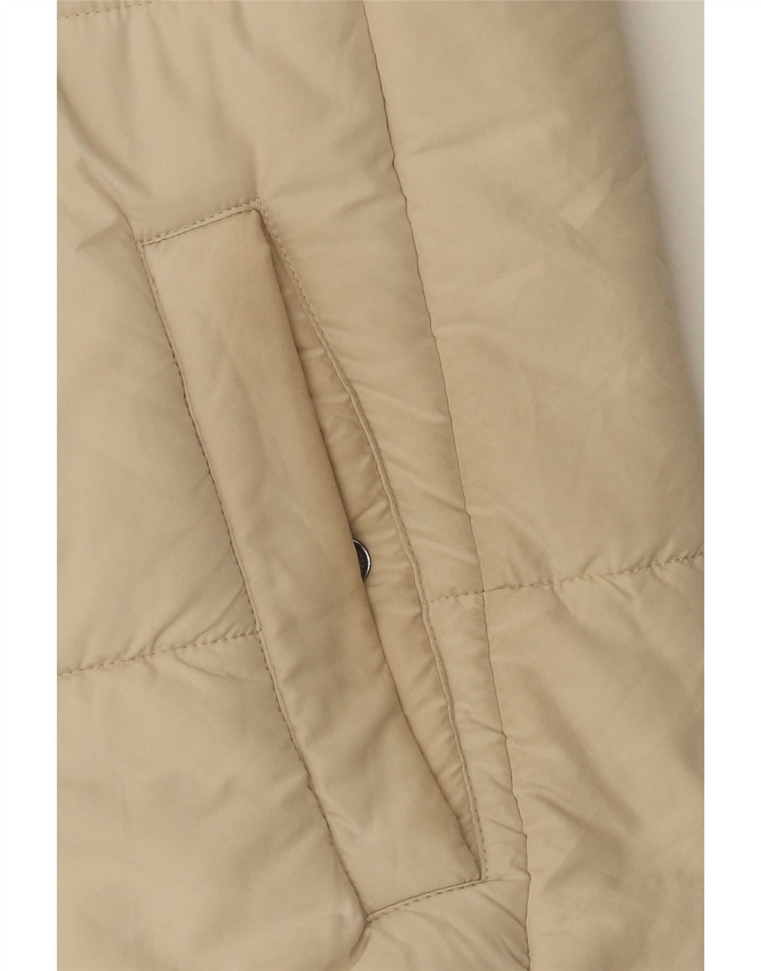Marks & Spencer Womens Hooded Padded Jacket UK 12 Medium Off White