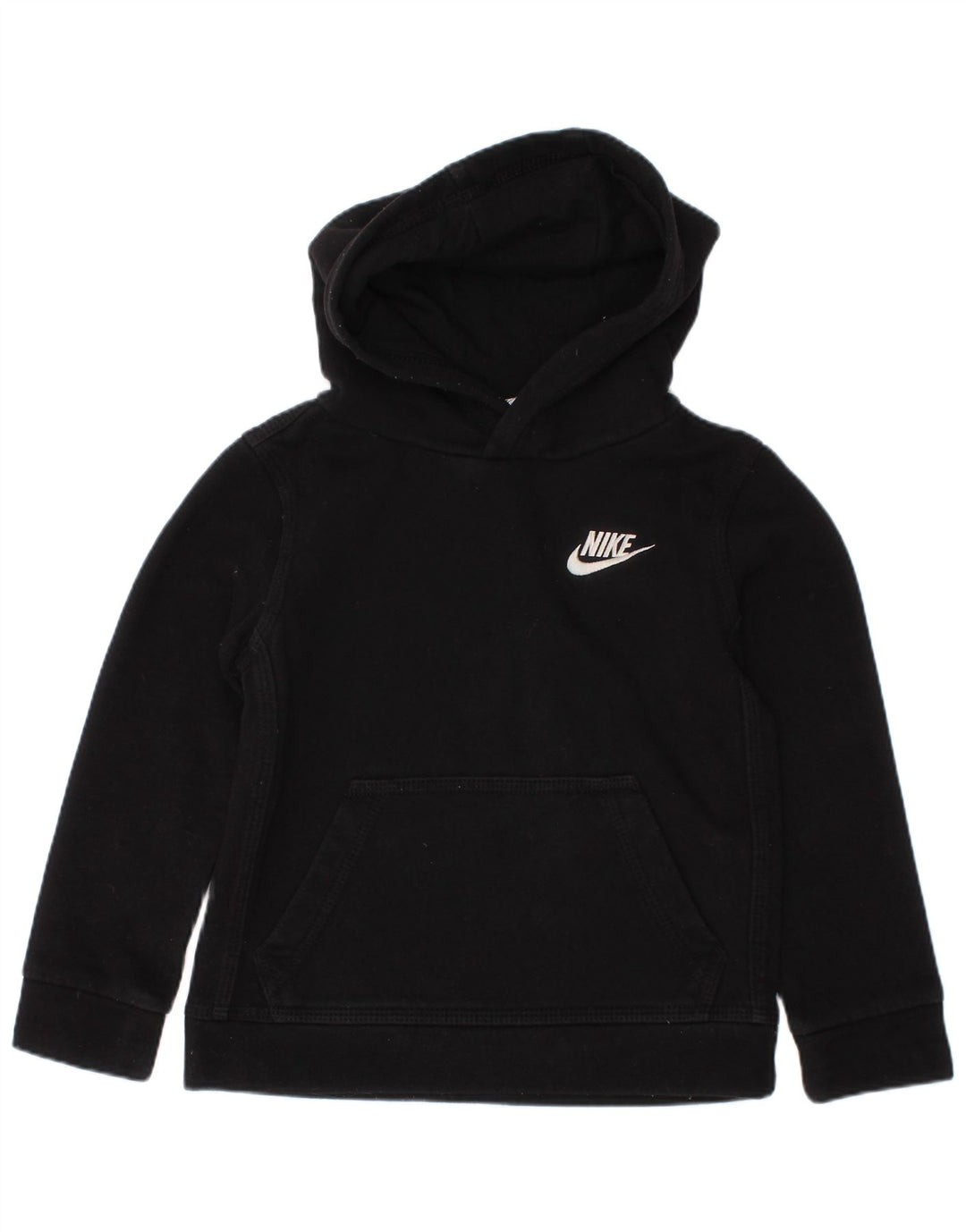 NIKE Boys Hoodie Jumper 2-3 Years Black Cotton