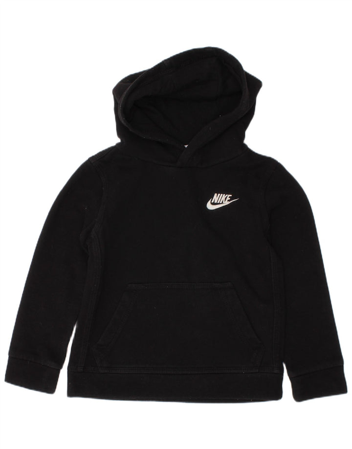 NIKE Boys Hoodie Jumper 2-3 Years Black Cotton