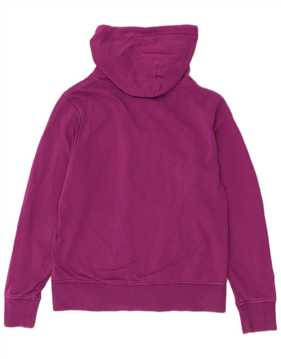 LOTTO Womens Oversized Graphic Zip Hoodie Sweater UK 10 Small Maroon