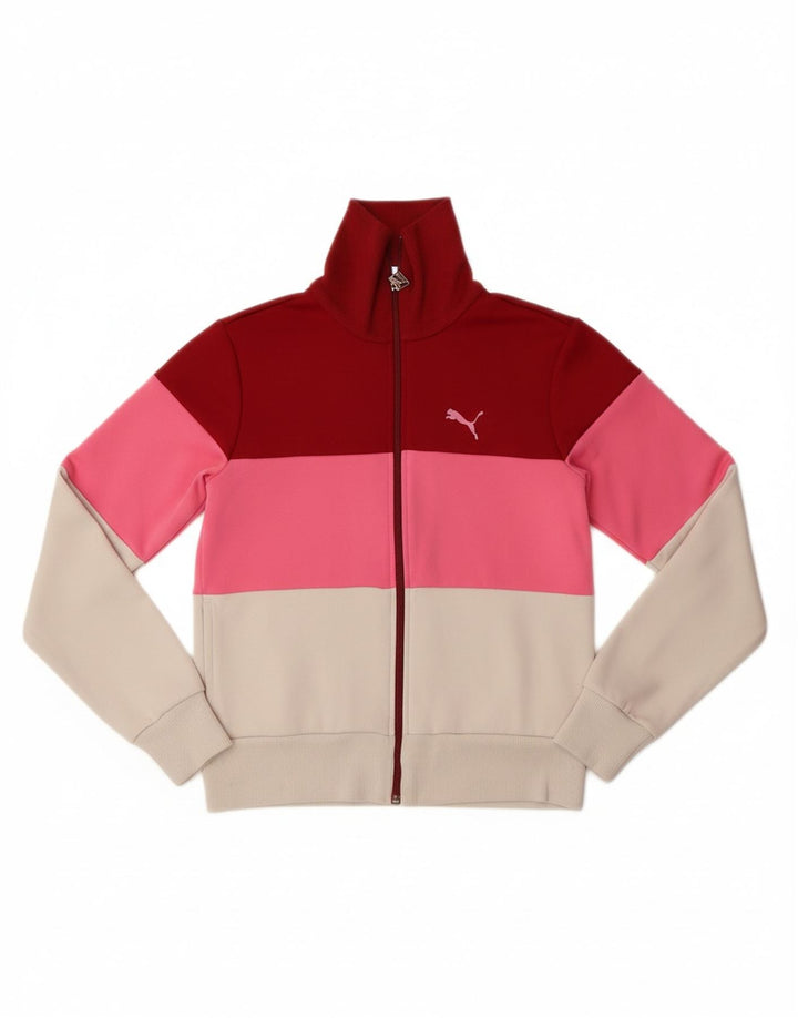 PUMA Womens Tracksuit Top Jacket UK 10 Small  Multicoloured Colourblock Vintage Puma and Second-Hand Puma from Messina Hembry 