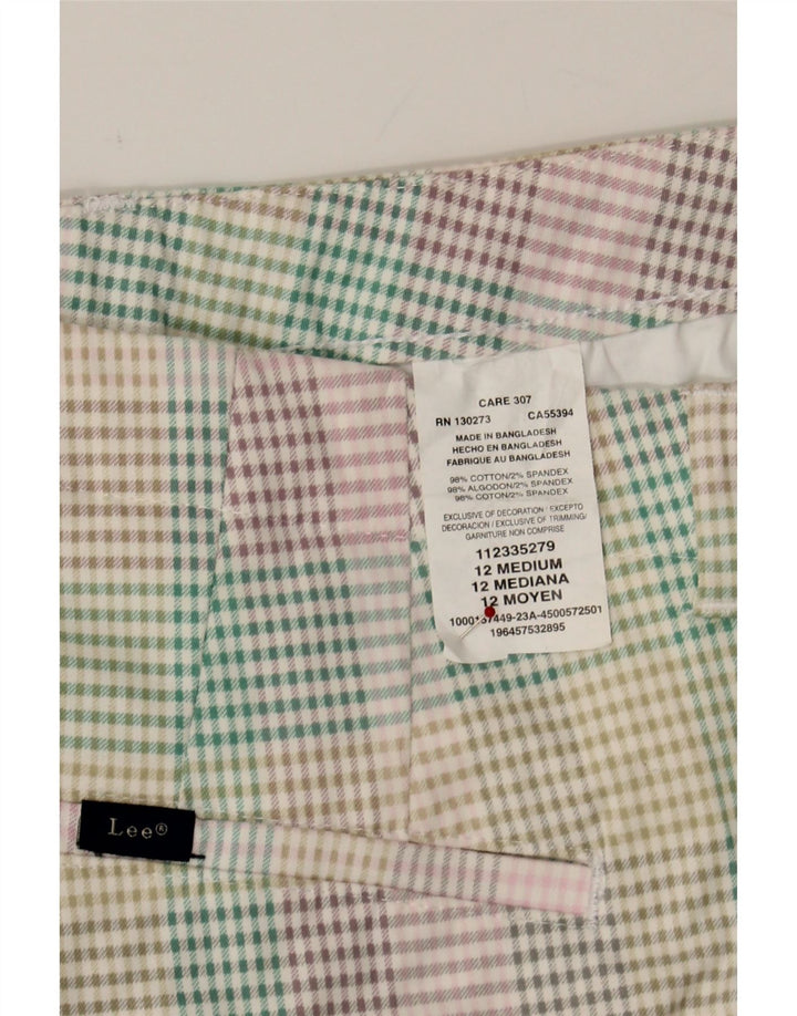 LEE Womens Casual Shorts US 12 Large W34 Multicoloured Check Cotton Vintage Lee and Second-Hand Lee from Messina Hembry 
