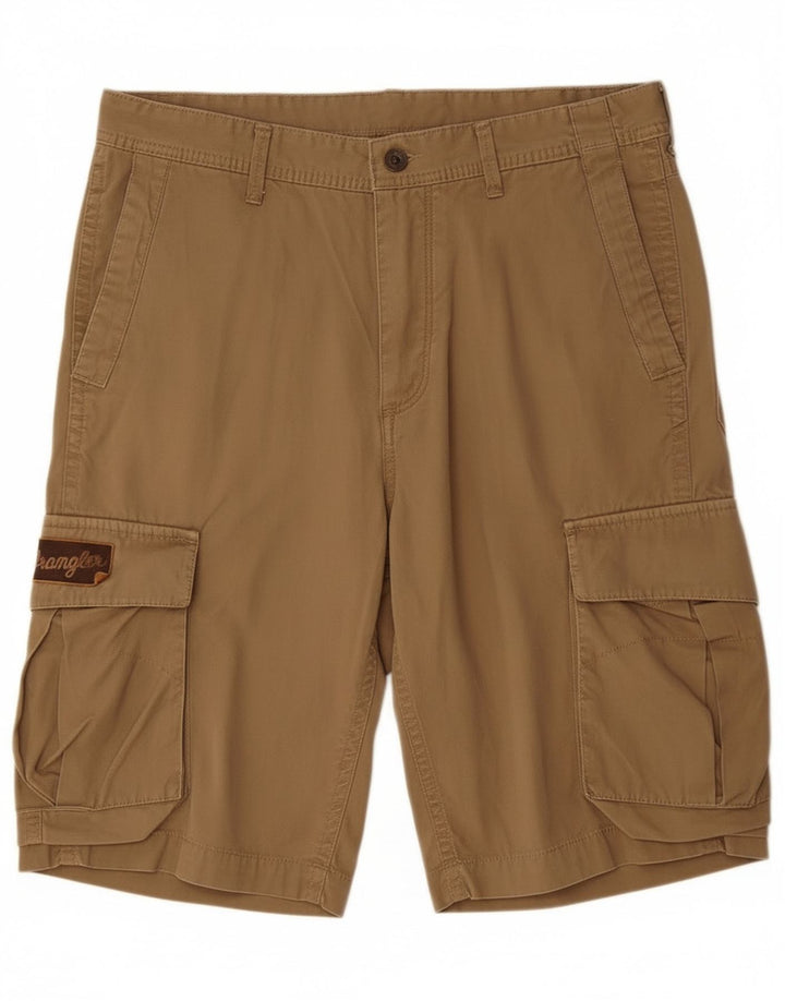 Wrangler Mens Cargo Shorts W34 Large Brown Cotton
