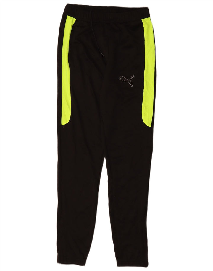 PUMA Mens Tracksuit Trousers Small Black Colourblock Polyester