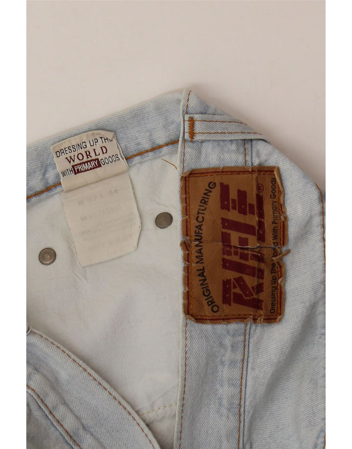 RIFLE Womens Straight Jeans W32 L27 Blue Cotton