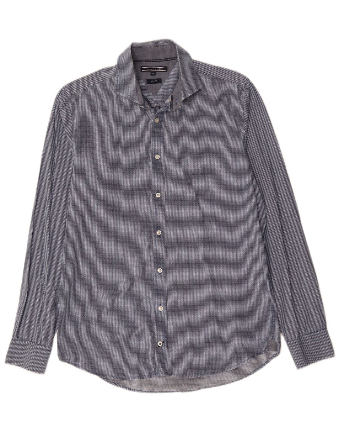 TOMMY BAHAMA Mens Slim Fit Shirt Medium Blue Check Cotton