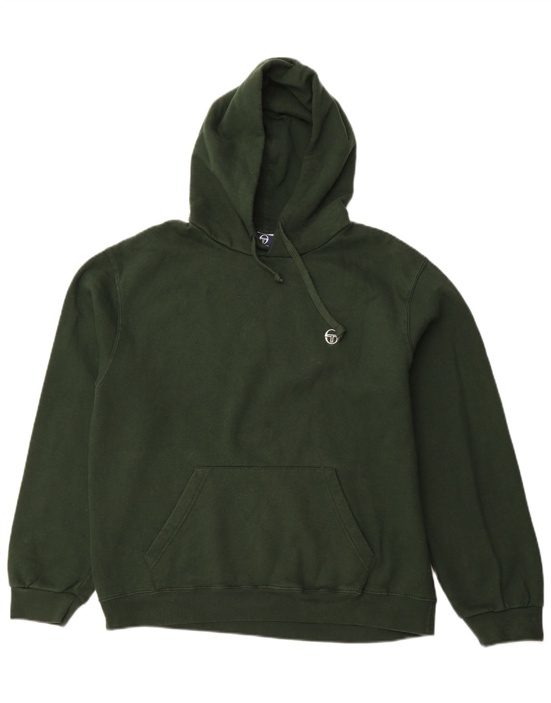 SERGIO TACCHINI Mens Hoodie Jumper Large Green Cotton
