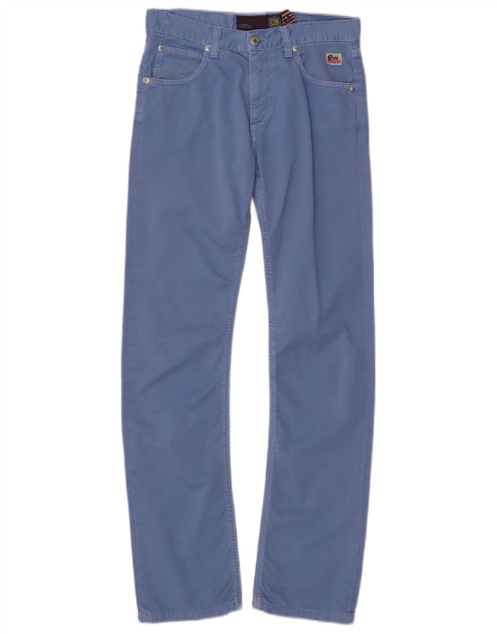 ROY ROGERS Boys Seven Bell Slim Casual Trousers 11-12 Years W27 L29 Blue