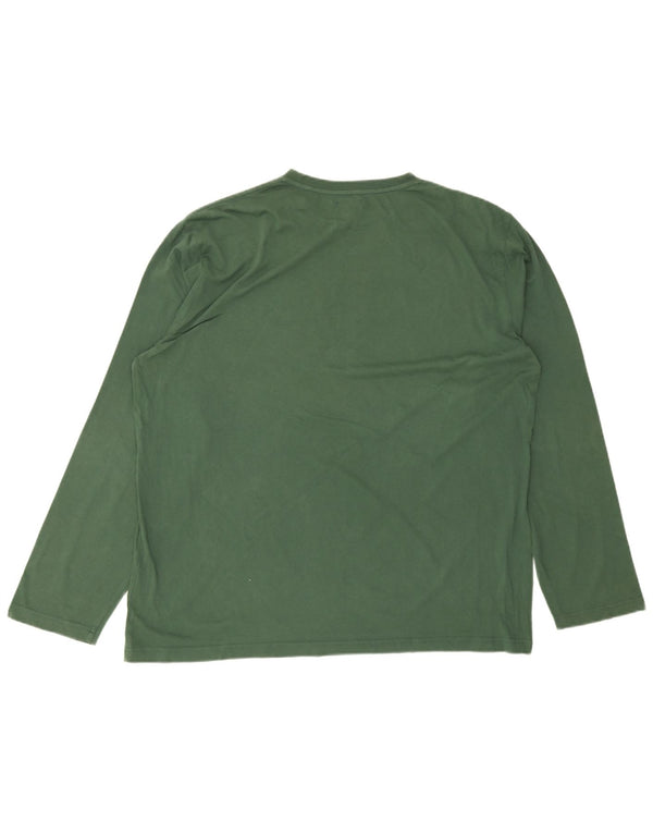 Marlboro Classics Mens Graphic Top Long Sleeve 2XL Green Cotton