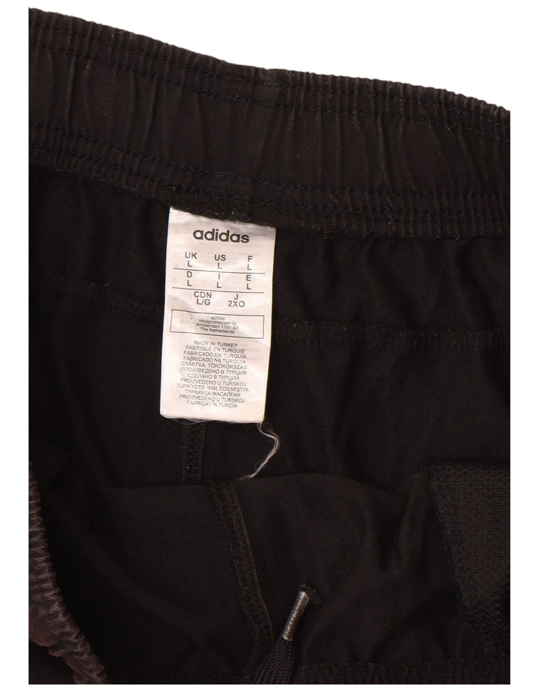 ADIDAS Mens Sport Shorts Large Black Cotton