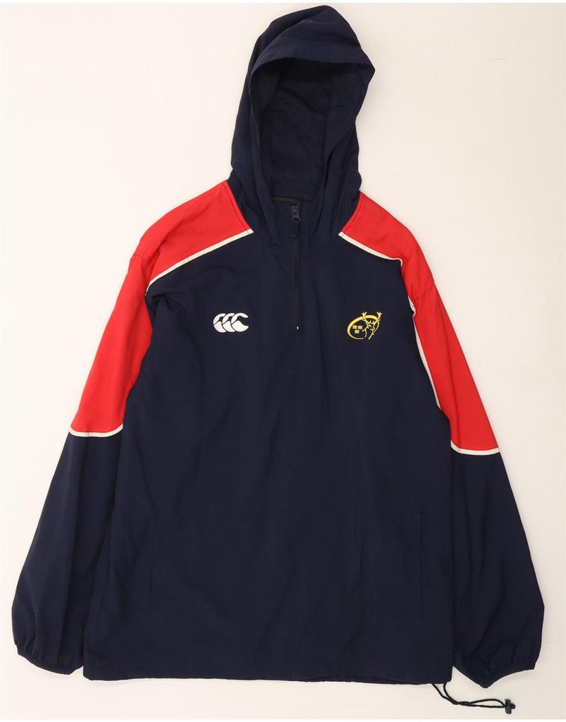 CANTERBURY Boys Munster Rugby Hooded Rain Jacket 13-14 Years Navy Blue Vintage Canterbury and Second-Hand Canterbury from Messina Hembry 