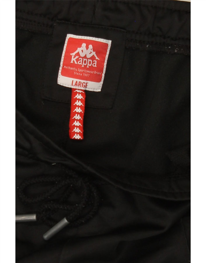 KAPPA Mens Graphic Tracksuit Trousers Large Black Vintage Kappa and Second-Hand Kappa from Messina Hembry 