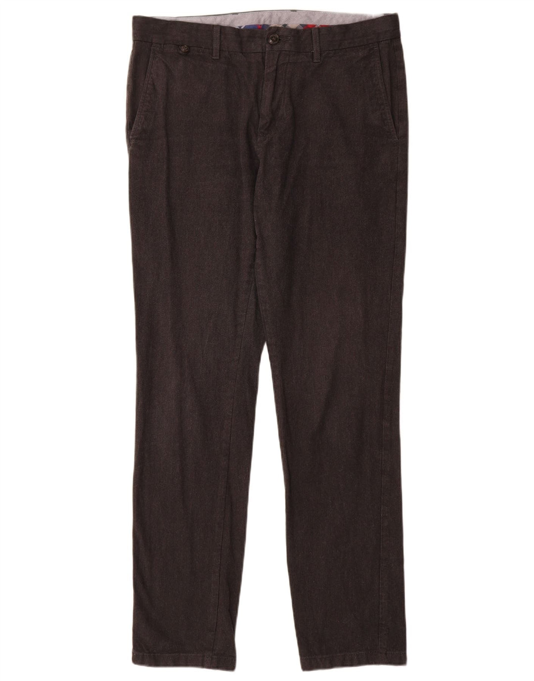 TOMMY HILFIGER Mens Slim Chino Trousers W32 L32 Grey Cotton