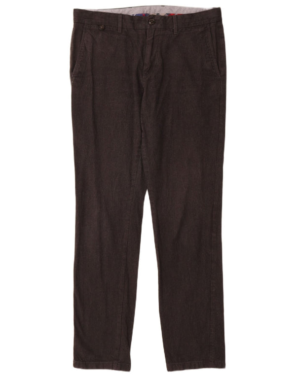 TOMMY HILFIGER Mens Slim Chino Trousers W32 L32 Grey Cotton