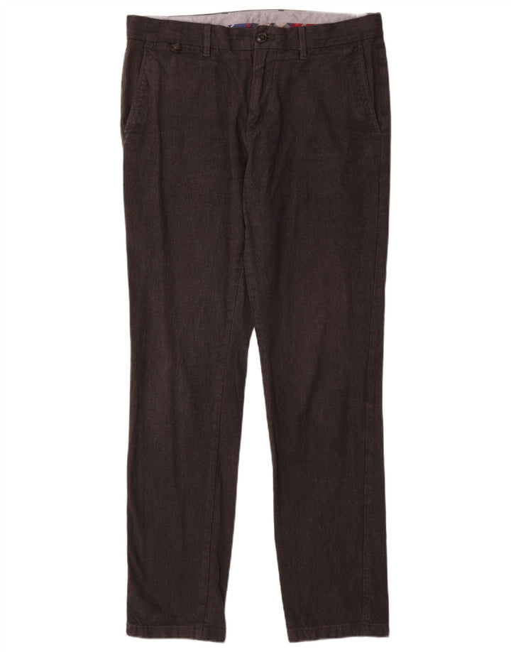 TOMMY HILFIGER Mens Slim Chino Trousers W32 L32 Grey Cotton
