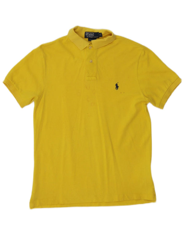 Polo Ralph Lauren Mens Custom Fit Polo Shirt Small Yellow Cotton