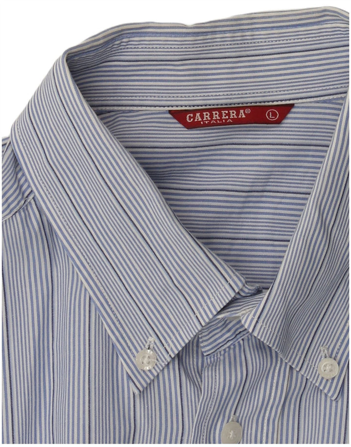 Carrera Mens Shirt Large Blue Striped
