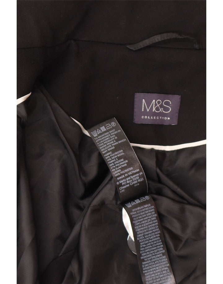 Marks & Spencer Womens Bomber Jacket UK 14 Large Grey Flecked Polyester