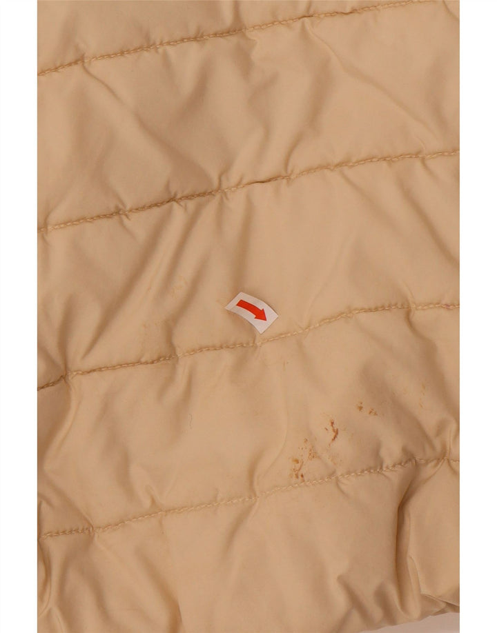 PUMA Womens Hooded Padded Jacket UK 10 Small Beige Polyester