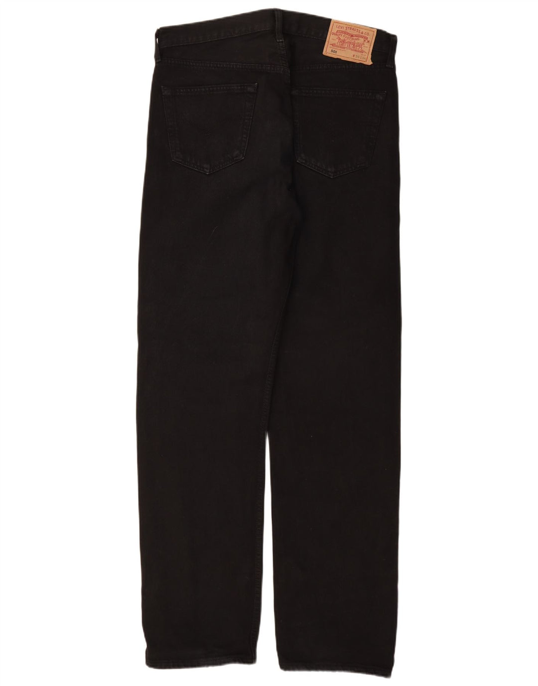 LEVI'S Mens 501 Straight Jeans W36 L34 Black Cotton