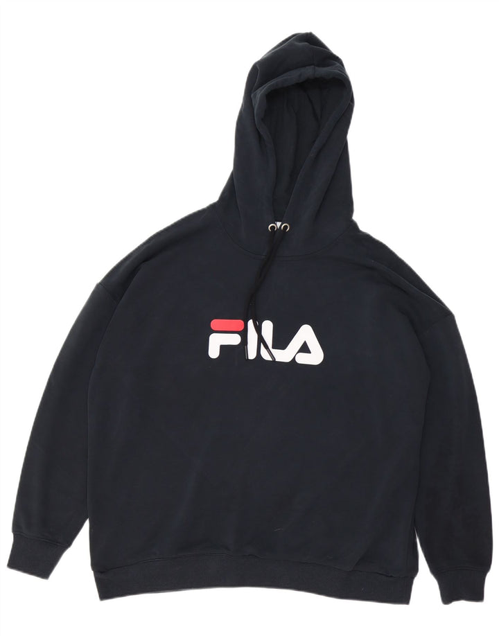 Fila Mens Graphic Hoodie Jumper Small Black