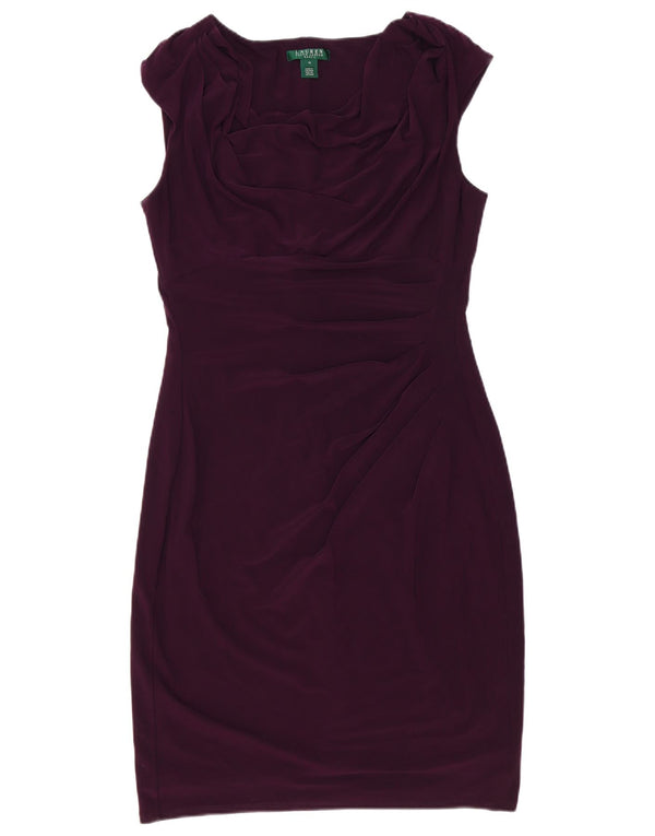 Ralph Lauren Womens Bodycon Dress US 14 XL Purple Polyester