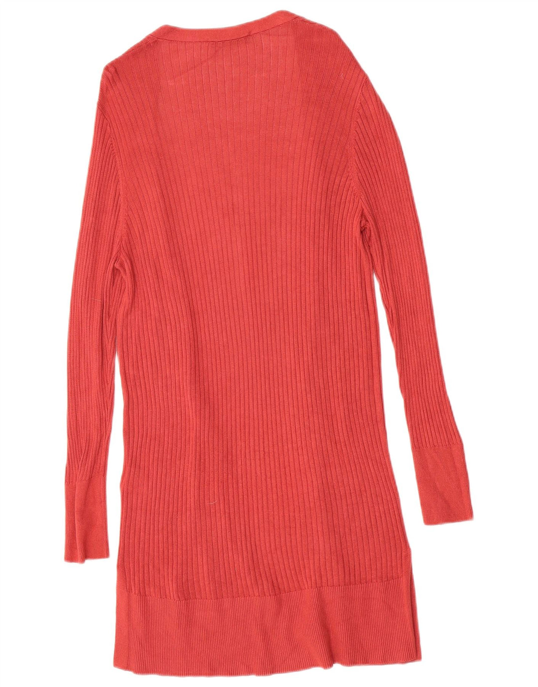 Oasis Womens Longline Open Cardigan Sweater UK 12 Medium Red Viscose