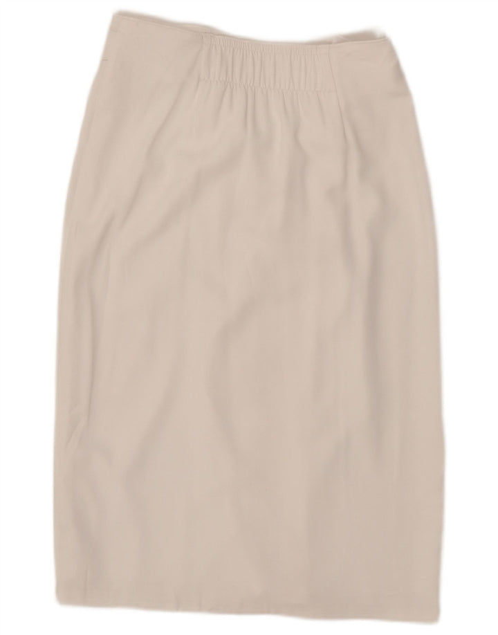 MARKS & SPENCER Womens Straight Skirt UK 12 Medium W30 White Polyester