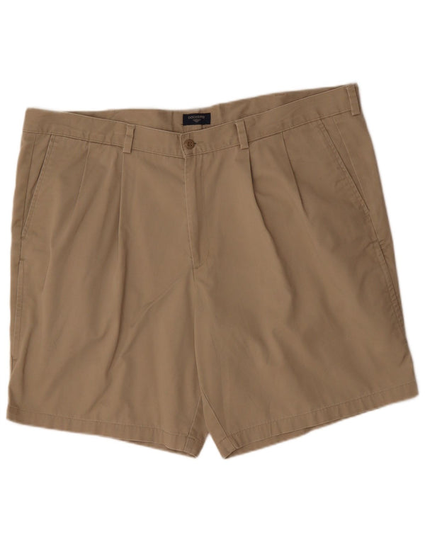 Dockers Mens Pegged Chino Shorts W44 2XL Beige Cotton