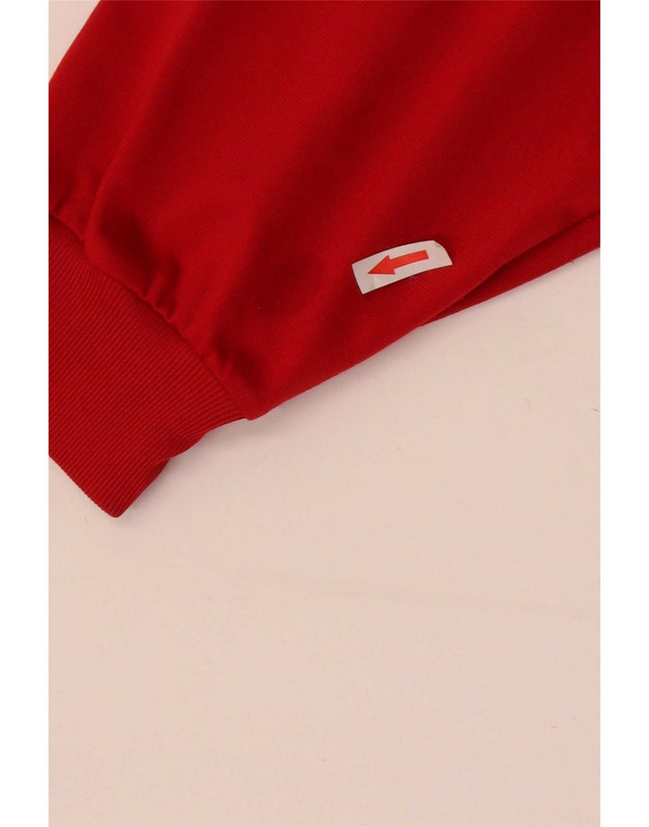 Adidas Mens Tracksuit Top Jacket UK 40/42 Medium Red Colourblock Polyester