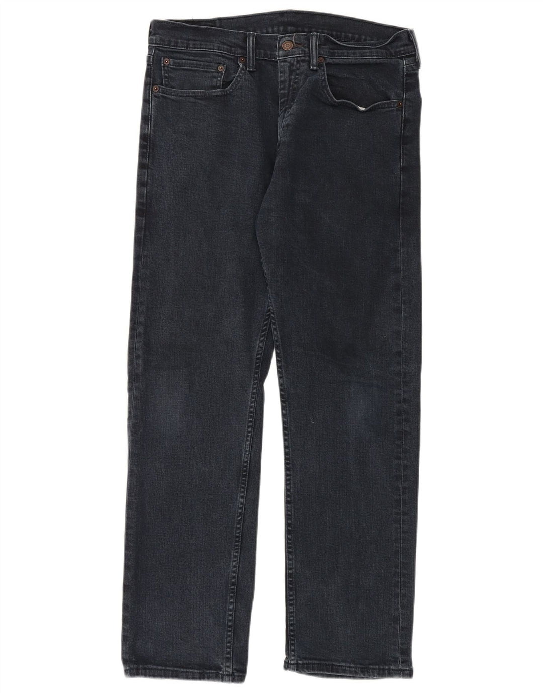 Levi's Mens 505 Straight Jeans W34 L30 Navy Blue Cotton