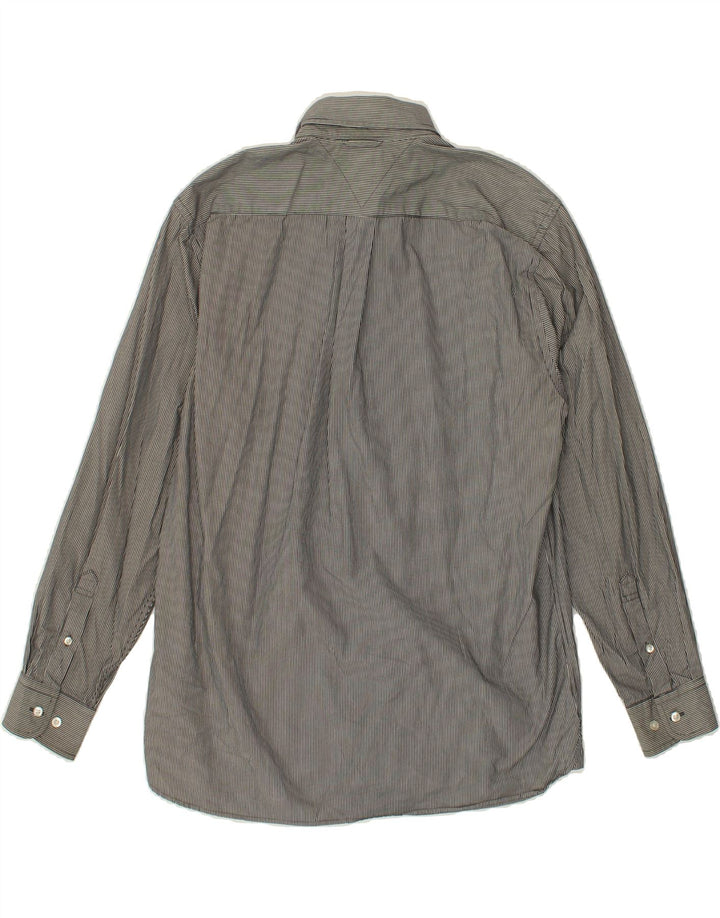 TOMMY HILFIGER Mens Shirt Medium Grey Pinstripe Cotton Vintage Tommy Hilfiger and Second-Hand Tommy Hilfiger from Messina Hembry 