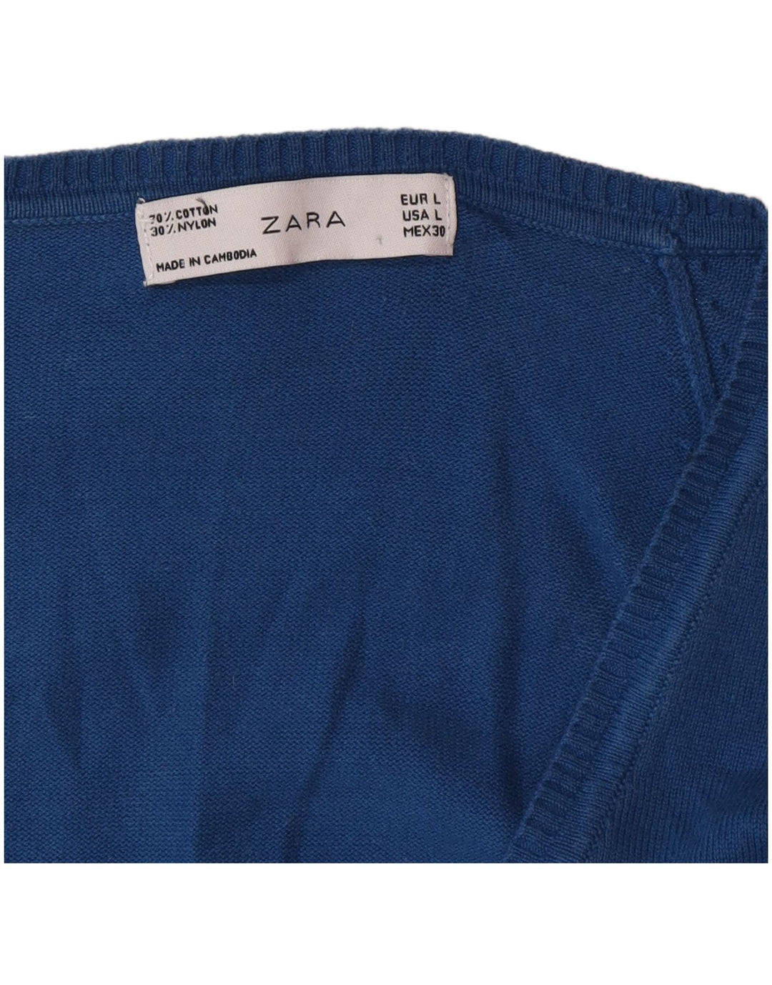 Zara Womens Cardigan Sweater UK 14 Large Blue