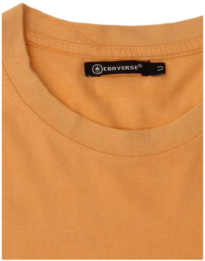 Converse Mens Graphic T-Shirt Top Medium Orange Cotton