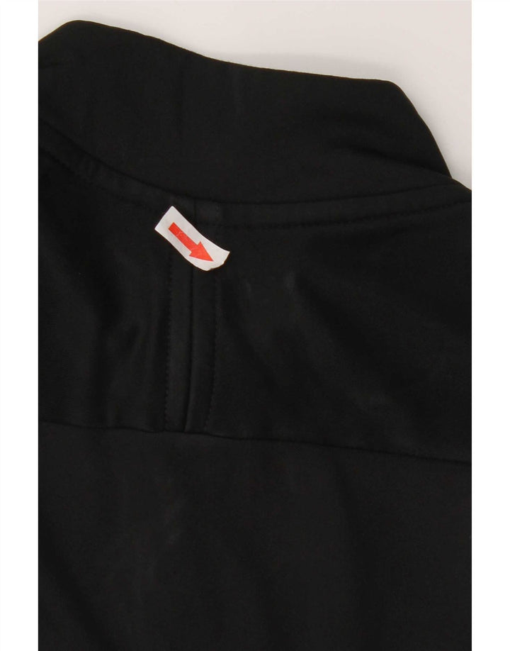 Nike Mens Dri Fit Zip Neck Pullover Tracksuit Top Medium Black Polyester