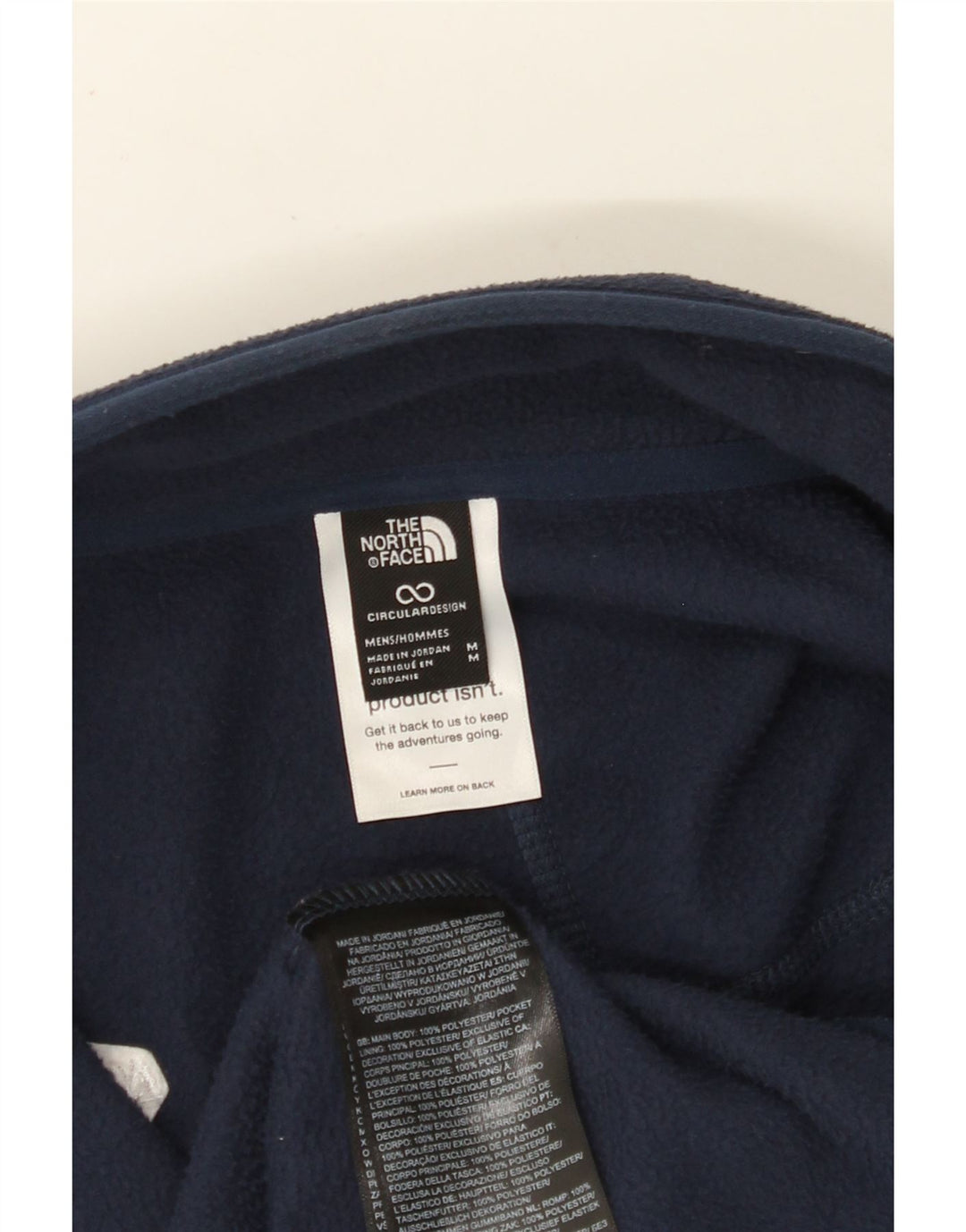 THE NORTH FACE Mens Fleece Jacket UK 38 Medium Navy Blue Polyester