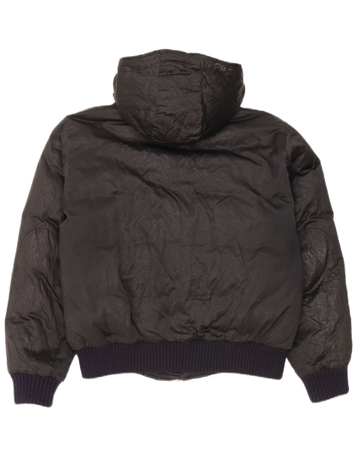 Pal Zileri Womens Hooded Padded Jacket IT 50 XL Black Polyester