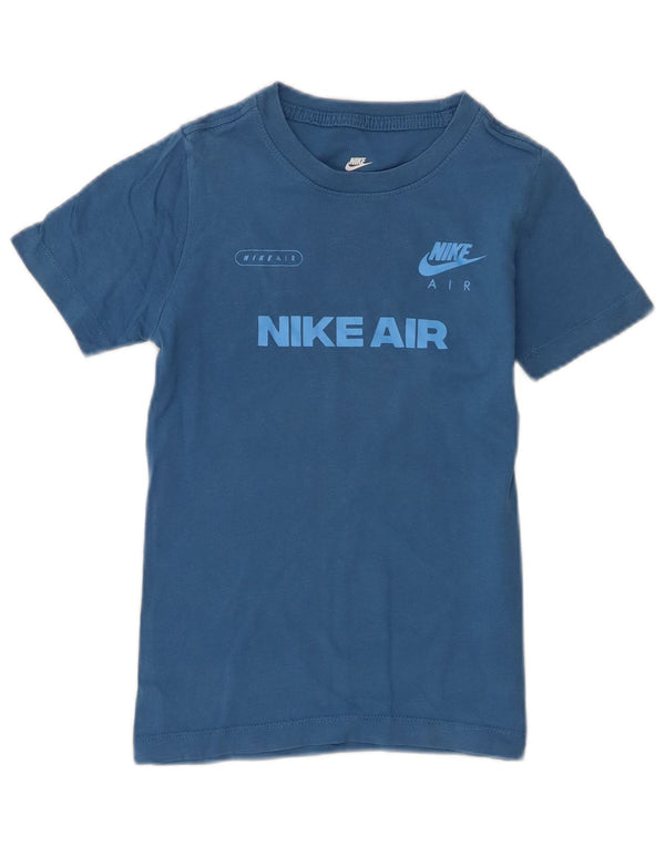 Nike Boys Graphic T-Shirt Top 7-8 Years XS Blue Cotton